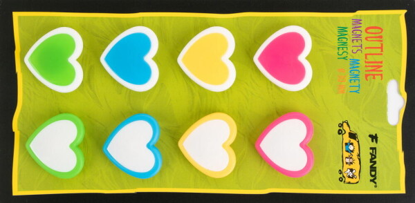 Magnety Outline 8 ks - Srdce