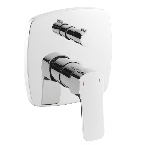 Sprchová a vanová baterie SAT Cube Way včetně podomítkového tělesa chrom CU215 CU215