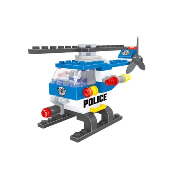 BLOXO 259874 Kompatibilní stavebnice policie helikoptéra 68 ks