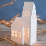 Räder Porcelánový svícen Church 18 cm, bílá barva, porcelán