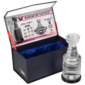 Skleněný minipohár Washington Capitals 2018 Stanley Cup Champions Filled with Ice From the 2018 Stanley Cup Final