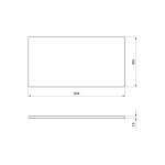 SAPHO - Deska DTDL 90,4x1,8x46,5cm, dub Alabama CR091-2222
