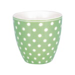 GREEN GATE Mini latte cup Dotty Pale Green 130 ml, zelená barva, porcelán
