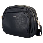 Trendy dámská koženková crossbody kabelka Glafira, tmavě modrá