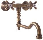 RAV Slezák - MORAVA RETRO - Umyvadlová/dřezová baterie, Stará mosaz (Bronz), 150 mm MK101.5/29SM