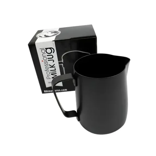 Rhinowares Teflonová konvička na mléko 360 ml černá / Konvička na mléko / Teflonový povrch