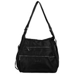 Trendy dámský textilní kabelko-batoh Coveri Venesta, černý new