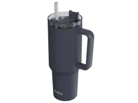 Quokka Nerezový termohrnek s brčkem Stream Black 1200 ml (40044QO)