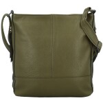 Módní dámská koženková crossbody kabelka Evelyne, tmavě zelená