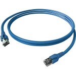 Easylan CP1KBBBBB0050 RJ45 síťové kabely, propojovací kabely CAT 6A S/FTP 5.00 m modrá dvoužilový stíněný, bez halogenů, samozhášecí 1 ks