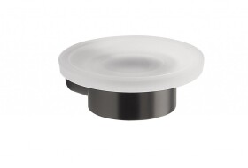 Gedy - PIRENEI mýdlenka, mléčné sklo, gun metal PI1181