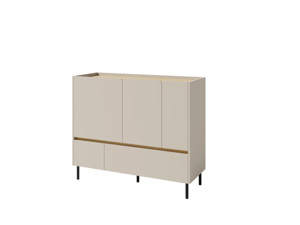 Komoda Luca LC8 Barva korpusu + barva dveří: Pískově béžová / Dub olejovaný