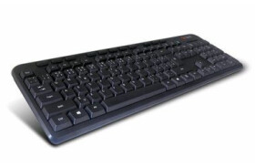 C-TECH KB-102M multimediální slim / CZ/SK / USB / černá (KB-102M-U-BL)