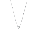 Elenys pozlacený náhrdelník Swarovski® Srdce 18K bílé zlato