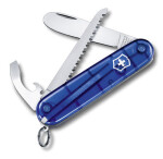 VICTORINOX MY FIRST VICTORINOX modrá-transparentní / Kapesní nůž / Ocel / Počet funkcí 9 / Délka 84 mm (0.2373.T2)