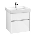 VILLEROY & BOCH - Collaro Umyvadlová skříňka, 55x55x44 cm, 2 zásuvky, Glossy White C00800DH