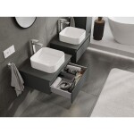 MEXEN/S - Orio koupelnová skříňka pod umyvadlo 60 cm s deskou, 1 šuplík, grafit mat 91A10-06023-1-BFC66
