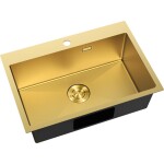 MEXEN - Solix ocelový dřez 1-bowl 650 x 450 mm, zlatá HC 6403651000-55HC