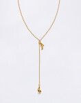 Maria Black Whirl Necklace Gold Gold