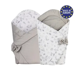 Bomimi Rychlozavinovačka oboustranná VELVET lesní zvířátka, šedá (BO2306GRY010)