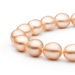Perlový náramek Robie - řiční perla, stříbro 925/1000, 18 cm (XS) Růžová