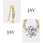 Náušnice Swarovski Elements Céline Gold, Zlatá