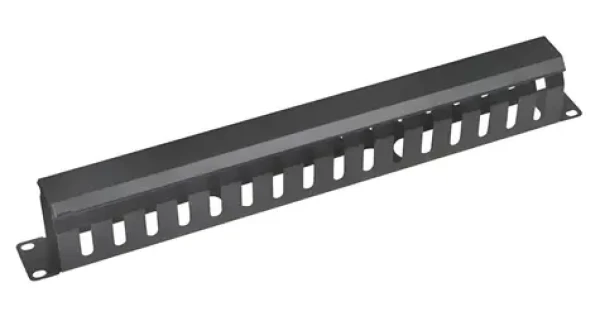 XtendLan Vyvazovací panel 1U celokovový / Vyvazovací panel / Kryt 4x7 cm (CMP1USTEEL-B)