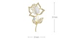 Brož Swarovski Elements Catherina Gold - květina, Zlatá