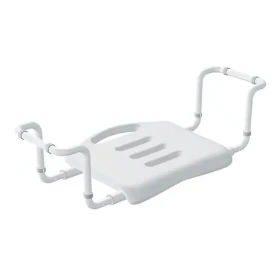 Spirella sedátko do vany nastavitelné bílé / hliník / 50-65 cm (7610583300126)