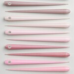 Ester & erik Svíčka Taper 32 cm – 52 Soft Rose Set 2 ks, růžová barva, vosk