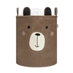 Sipo Koš na hračky XL se šňůrkou, skládací bavlněný / 63 l, Brown Bear (SPXB05)