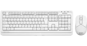 A4tech FG1012 bílá / set bezdrátová klávesnice + myši / CZ layout / USB-A nano přijímač 2.4GHz (FG1012-WH)