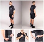 Dres FORCE SWAY krátký rukáv, černý (Barva černá, velikost 3XL)