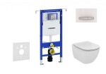 GEBERIT - Duofix Modul pro závěsné WC s tlačítkem Sigma50, alpská bílá + Ideal Standard Tesi - WC a sedátko 111.355.00.5 NF8