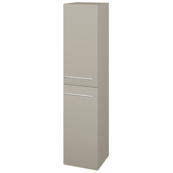 Dřevojas - Vysoká skříň s košem na prádlo DOS SVD2K 35 - L04 Béžová vysoký lesk / Úchytka T02 / L04 Béžová vysoký lesk / Levé 210663B