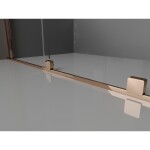 MEXEN/S - Velar L sprchový kout, posuvné dveře 120 x 100, transparent, růžové zlato 871-120-100-03-60