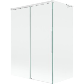 MEXEN/S - Rox L vanová zástěna 2-křídlová posuvná 120 + 70 x 150, transparent, bílá 8C9L-120-070-20-00