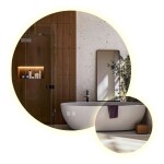 REA - Zrcadlo LED R-8040 80cm + 40cm HOM-08531