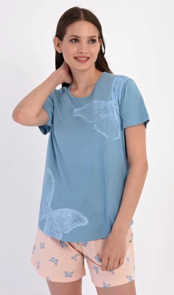 Dámské pyžamo šortky Vienetta Secret Motýl
