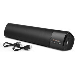 Technaxx MusicMan Mini Soundbar BT-X54 / Bluetooth reproduktor / 2x 5W / BT 5.1 / FM / USB / MicroSD / AUX-IN / černá (TX0536)