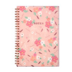 Růžový blok s květinami A5 - Albi