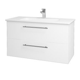 Dřevojas - Koupelnová skříňka GIO SZZ2 100 - M01 Bílá mat / Úchytka T02 / M01 Bílá mat 202774B