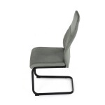 Židle jídelní, zelená látka, černý kov