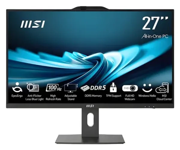 MSI PRO AP272P 14M-495EU černá / All-in-one počítač / 27" FHD / Intel Core i7-14700 / 16GB / 1TB SSD / Intel UHD / W11P (PRO AP272P 14M-495EU)