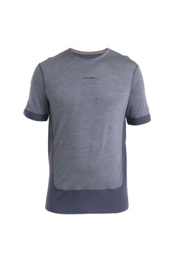 ICEBREAKER Mens Merino 125 ZoneKnit™ Energy Wind SS Tee, Graphite/Graphite Heather/Cb velikost: XXL