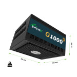 EVOLVEO G1000, zdroj 1000W, 80+ GOLD, ATX 3.1, aPFC, 140 mm ventilátor, plně modulární, záruka 3 roky, černý