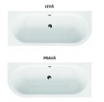 HOPA - Volně stojící vana LUXURY bílá, se štěrbinovým přepadem - Barva sifonu - Chrom, Rozměr vany - 170 × 80 Způsob provedení - Levé VANAVN170L