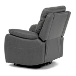 Polohovací křeslo, elektrické zabudované ovládání, šedá, látka vintage, TV-4094 GREY3