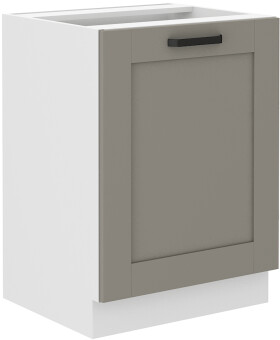 Spodní skříňka Luna 60 D 1F BB Barva korpusu: Bílá, Barva dvířek: Clay Grey