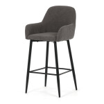 Barová židle, šedá, látka,AUB-V4009 GREY6